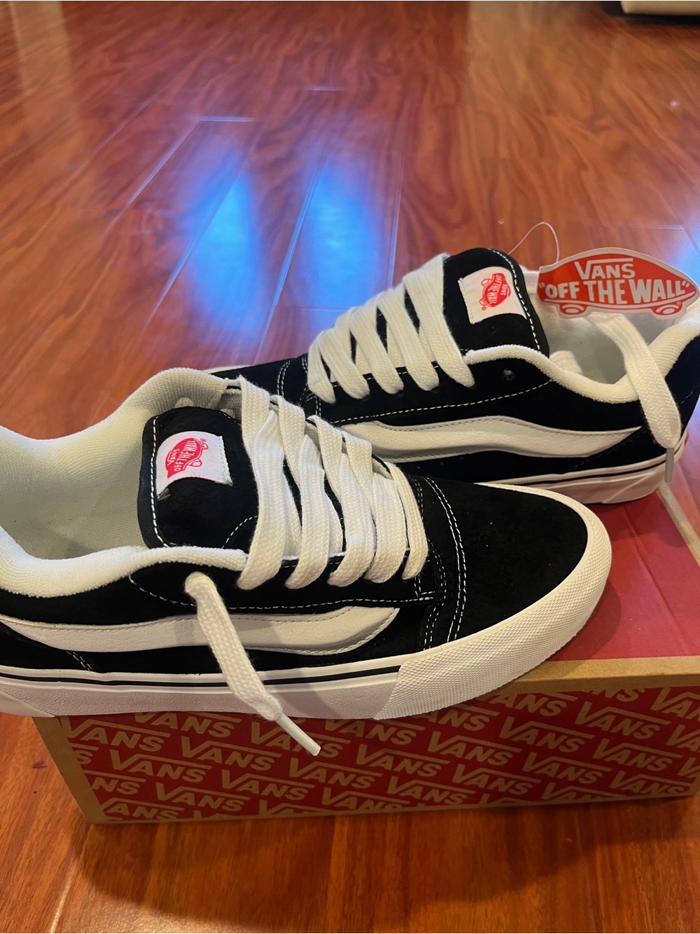 Vans Men's Black & White Old Skool Skate Shoes - Size 10